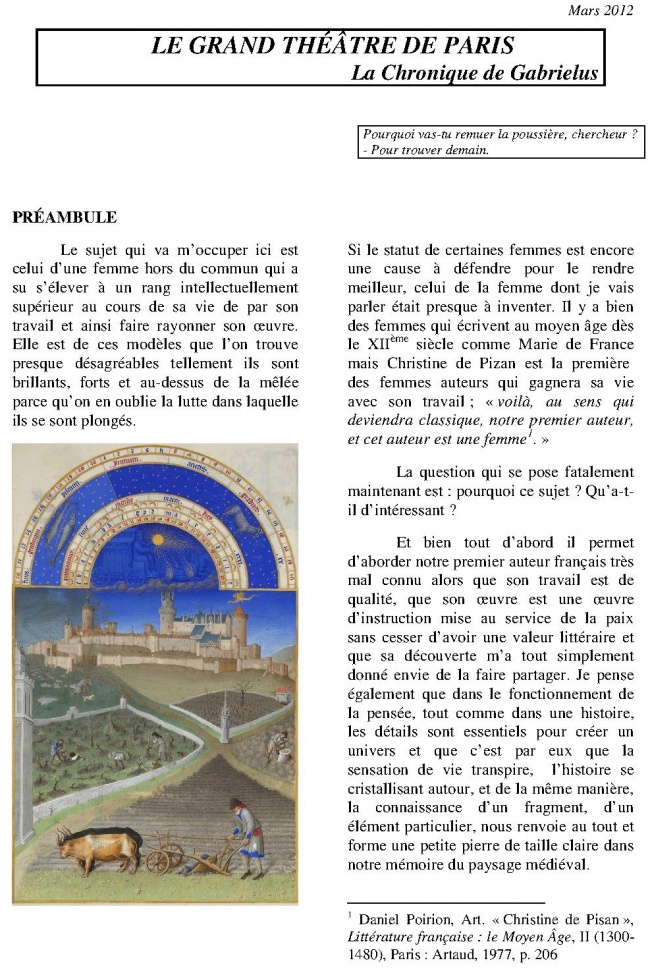 Chronique historique de Gabrielus n°2 - le Grand Théâtre de Paris