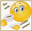 Bon matin et bonne semaine! #bonnesemaine cafe smiley matin bonne humeur |  Emoji drôle, Emoticone, Dessin smiley