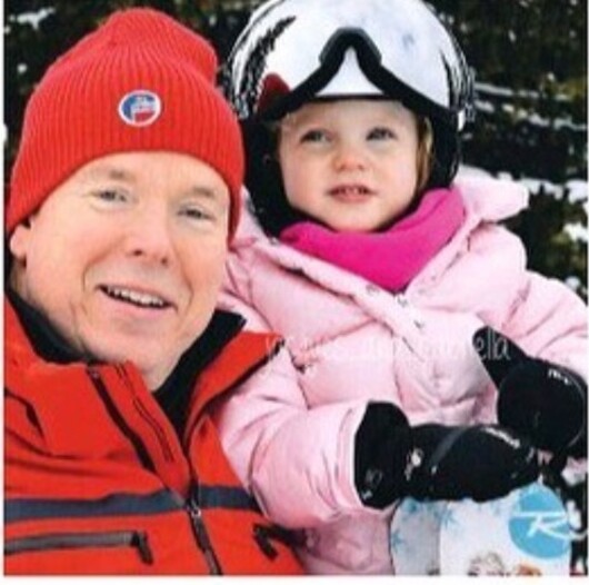 La famille princière au ski 