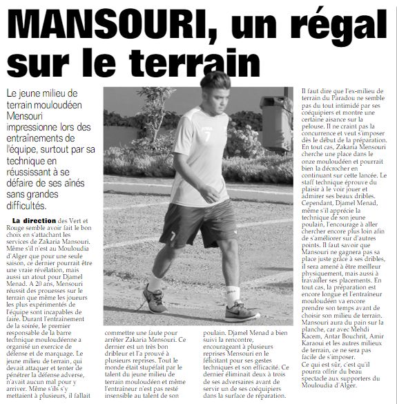 Mansouri épate tout le monde