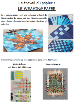 Une technique artistique - le WEAVING PAPER