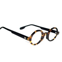 lunette sur mesure ronde couleur écaille - créations michèle b , lunettes  sur mesure