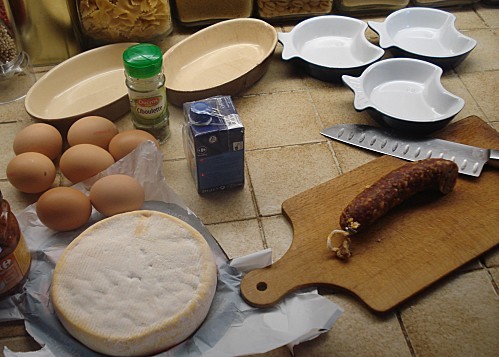 Oeufs Cocotte au Chorizo et Reblochon 2