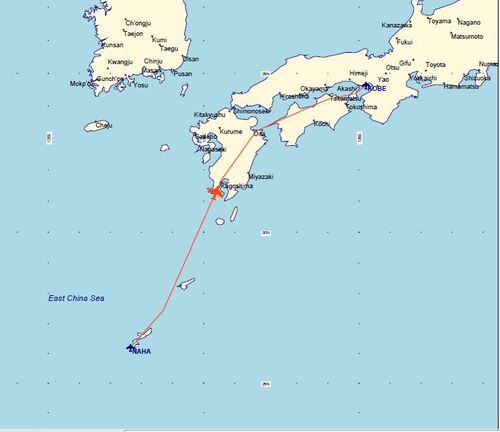 Plan de Vol 30.05.2015 Naha - Kobé
