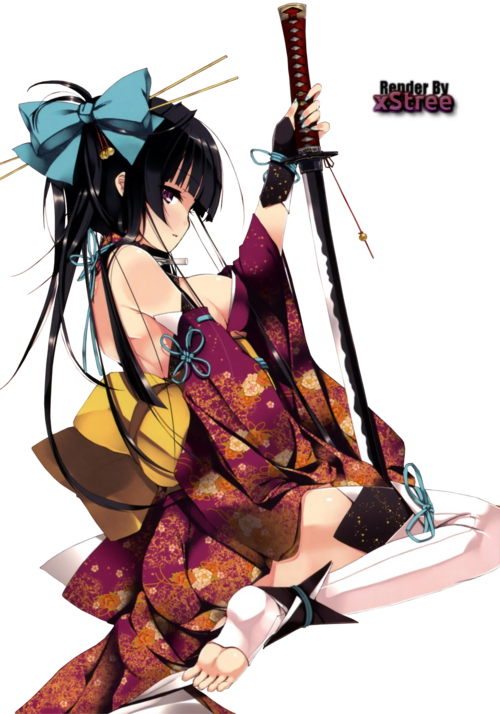 Render Filles/Femmes - Renders Fille Kimono Sabre Samurai