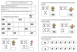 Evaluations de maths CP pour la première période