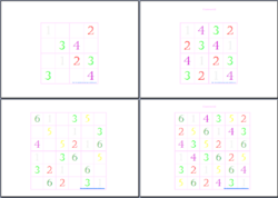 Jeux de Sudokus des nombres