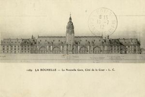 LA ROCHELLE - LA NOUVELLE GARE COTE DE LA COUR - LC 1089 - 1912