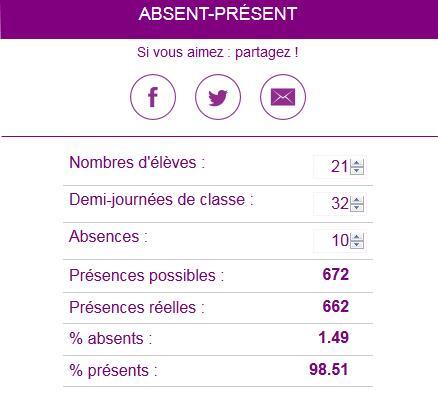 Application pour calculer les stat du cahier de présence sans peine