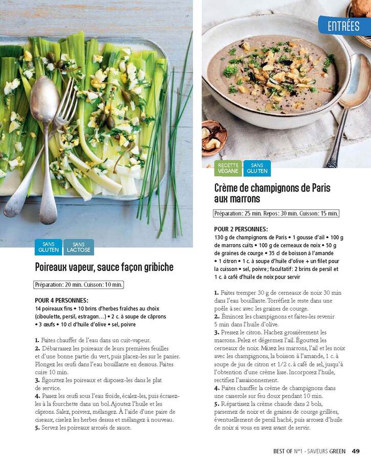Nutrition - 1: Cuisine végétarienne - Les Entrées (17 pages)