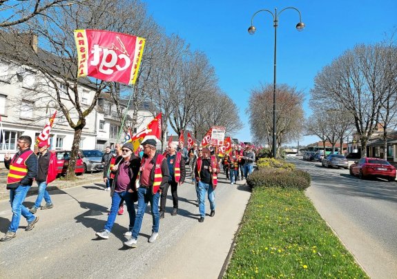 Manifestation des retraités du Finistère jeudi 24 mars 2022 à Carhaix