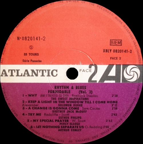 Série " Formidable Rhythm & Blues Vol 2 " Atlantic Records 0820141 [ FR ]
