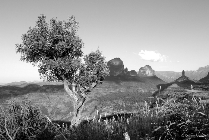 Le massif du Simien en N&B, Ethiopie