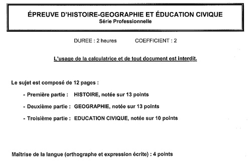 Méthodologie épreuve Histoire Géo EMC.