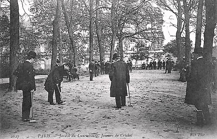 Partie de croquet au Jardin du Luxembourg vers 1900