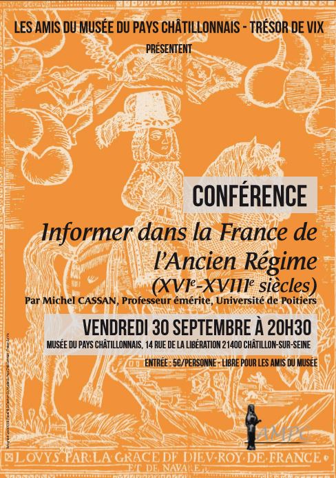 Conférence : "Informer dans la France de l'ancien régime "