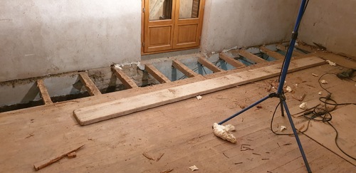 réfection plancher bois extension