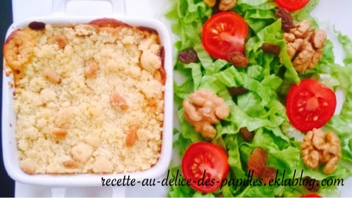 Recette crumble tomates chèvre frais