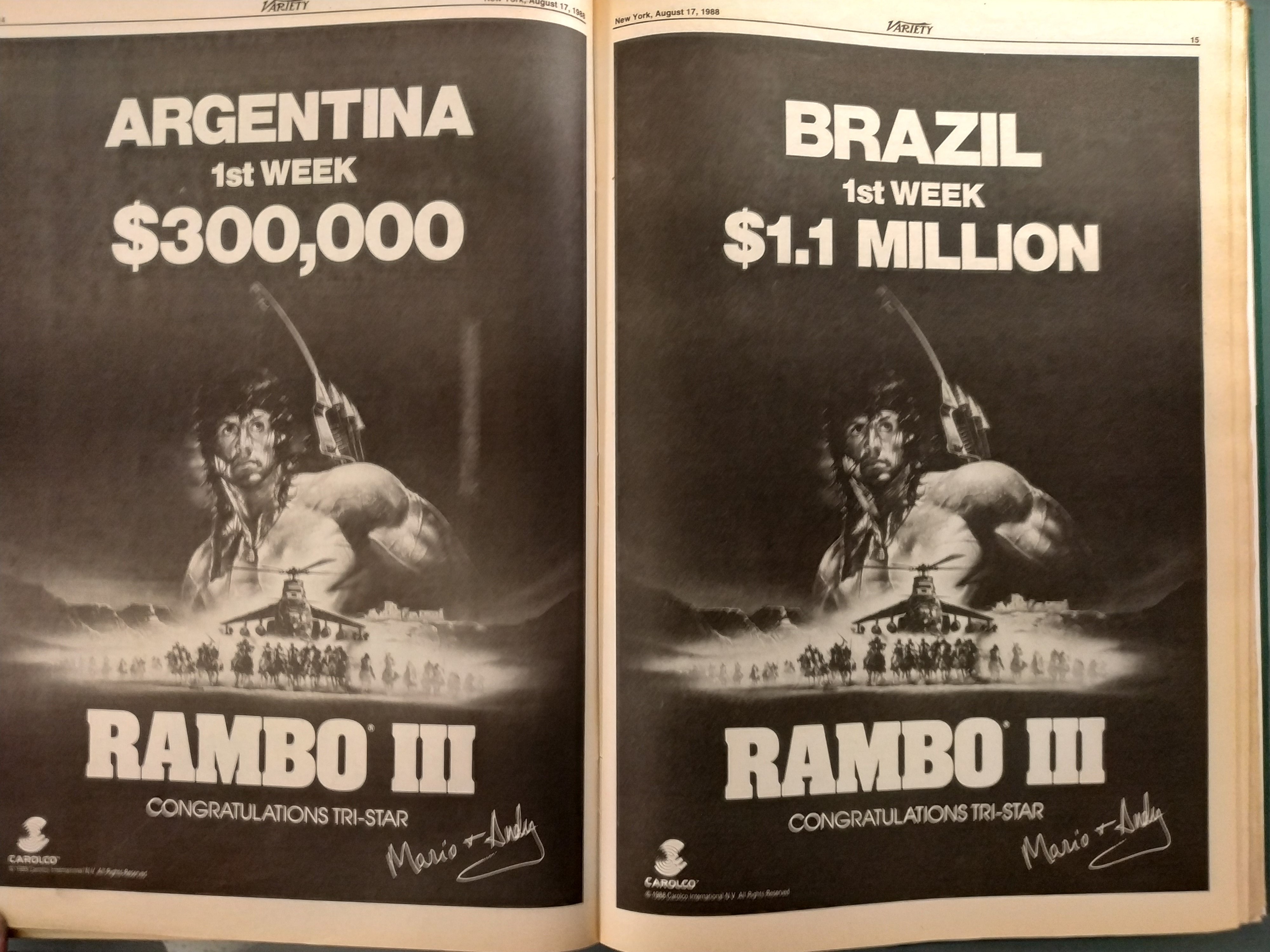 Ficha técnica completa - Rambo III - 19 de Agosto de 1988