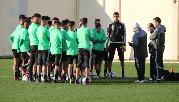 26.12.2017 L'EN U20 en stage avant de jouer les Tunisiens à Tunis les 27 et 30 décembre 2017