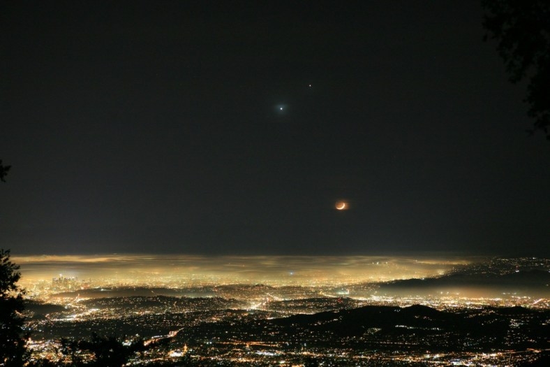 La Lune, Vénus et Jupiter...