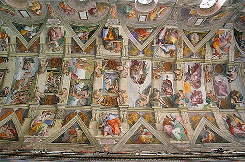 Le plafond de la chapelle Sixtine
