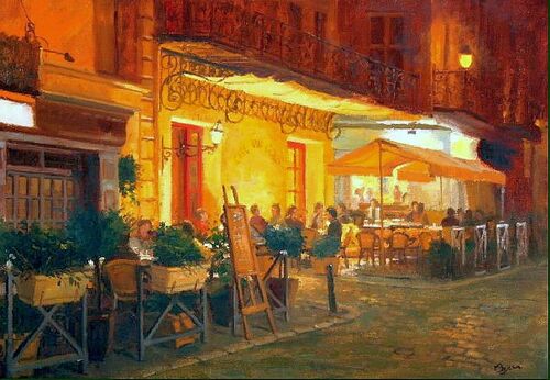 Le café le soir 1888 de Vincent Van Gogh