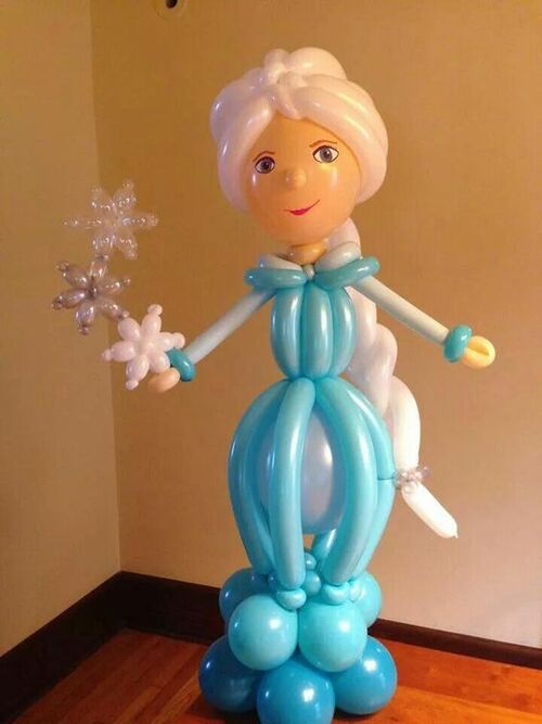 Reine des Neiges / Frozen Party : Décoration avec des sculptures de ballons ∼ Elsa et Ann