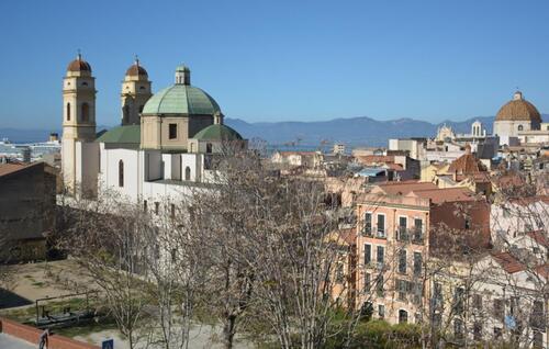 Vue du bastion de Sainte-Croix à Cagliari