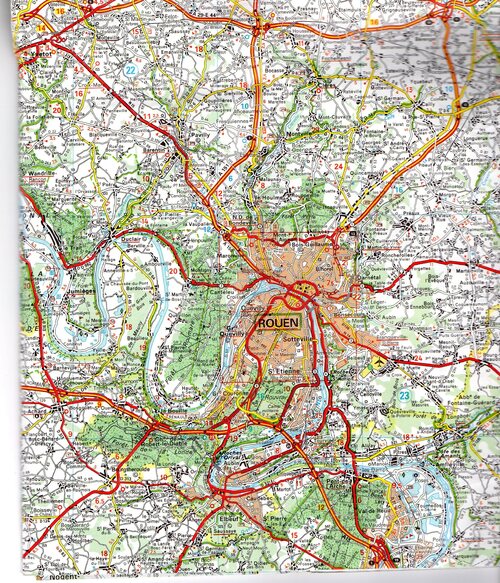 carte des méandres de la Seine