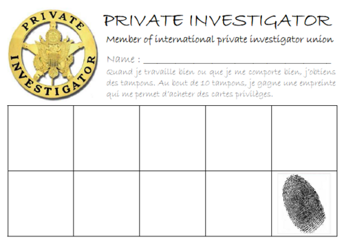 Thème de classe : Private Insvestigator / Détective