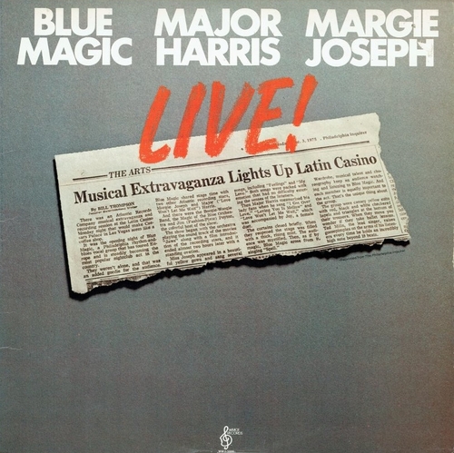 The Blue Magic, Major Harris, Margie Joseph : Album " Live ! " WMOT Records WM 2-5000 [ US ]