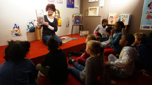 sortie à la bibliothèque