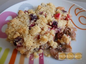 Crumble pomme rhubarbe et flocons d'avoine