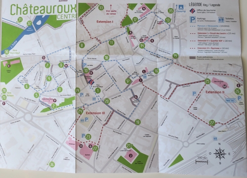 Plan du parcours découverte du Vieux Châteauroux