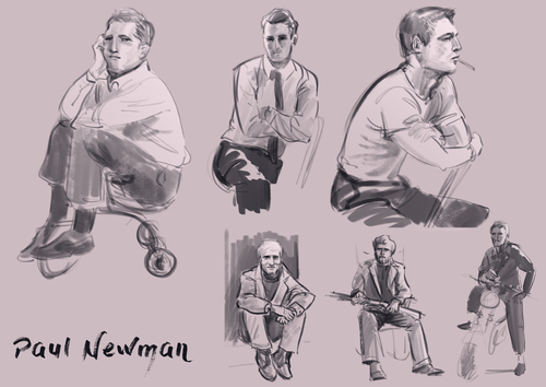 Daily Sketchy #6 - Paul newman