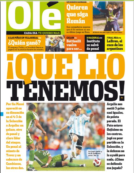 5.6.2007 au Camp Nou Barcelone EN-Argentine 3-4 Hosni remplaçant