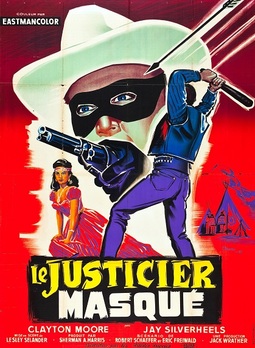 LE JUSTICIER MASQUE BOX OFFICE FRANCE 1960 AFFICHE DE CONSTANTIN BELINSKY