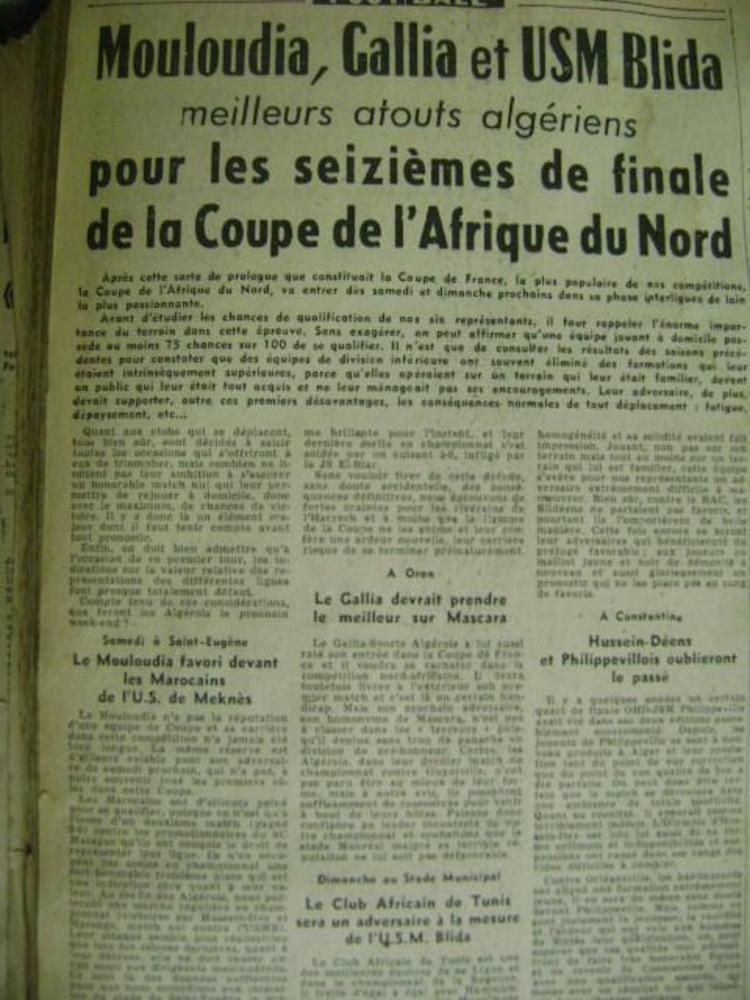 1.1.1955 coupe AFN MCA-USD Meknes 4-1