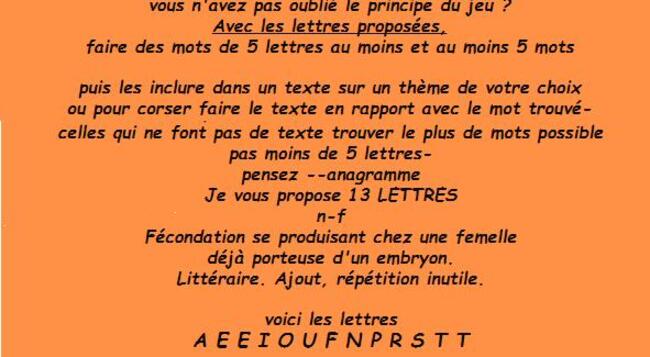 -Jeu de Lettres n°145