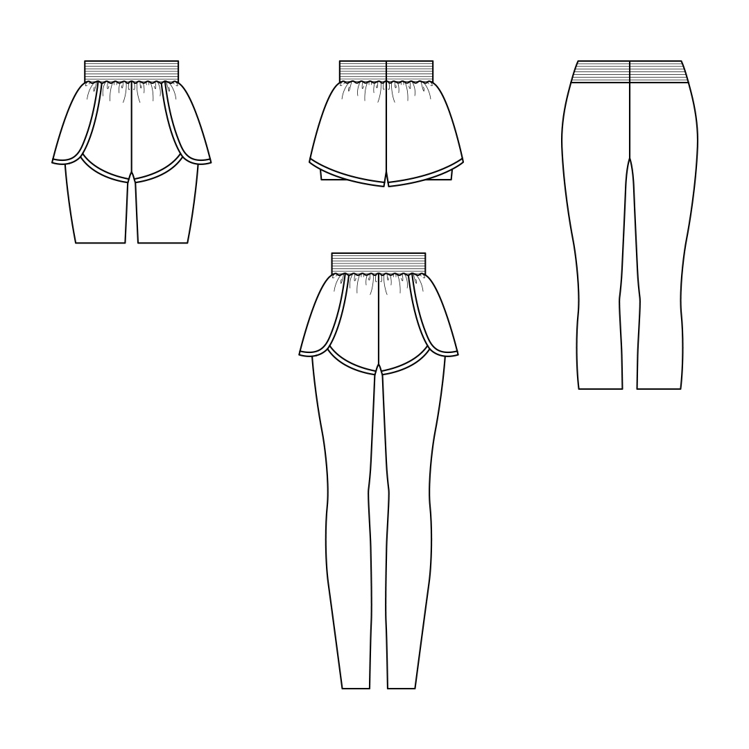 Get your workout wardrobe customised to perfection when you mix and match your sports leggings and shorts sewing patterns.