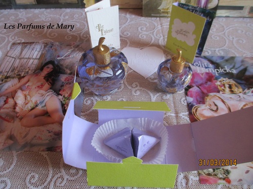 Cadeaux de "Sissy" et mes parfums "Lolita LEMPICKA"........