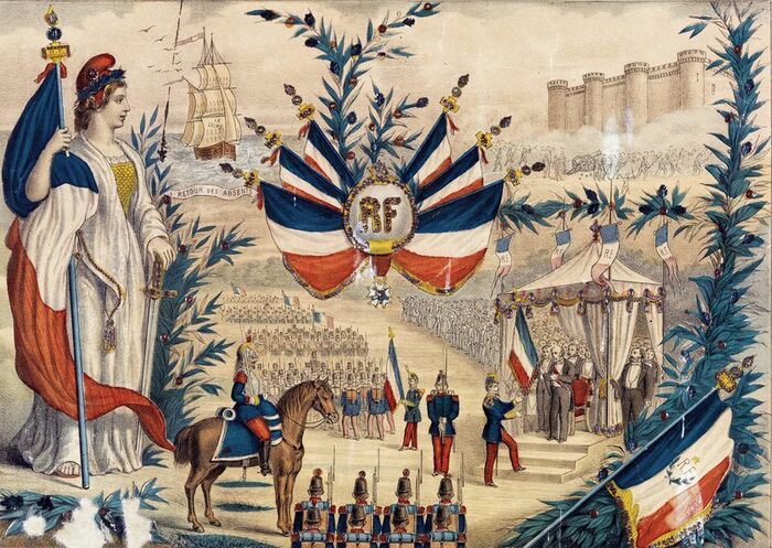 La République triomphante préside à la grande fête nationale du 14 juillet 1880 (chromo. Archives nationales : Musée de l’histoire de France)