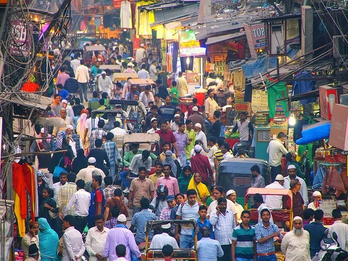 Delhi en Inde est l'une des villes les plus peuplées au monde.