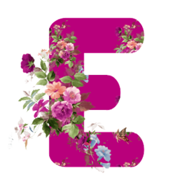 Alphabet en fleurs. 