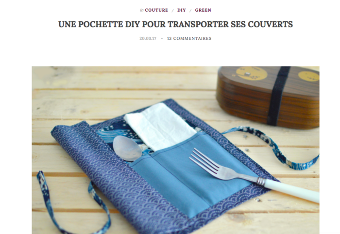 Petite pochette à couverts