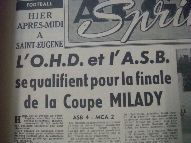 6 septembre 1953 Amical ASB-MCA 4.2