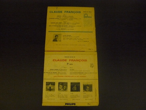 Claude François 45 tours marche tout droit 1963 2 pochette différentes photo fait par moi