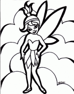 Coloriage Fée clochette - Tinkerbell Coloring