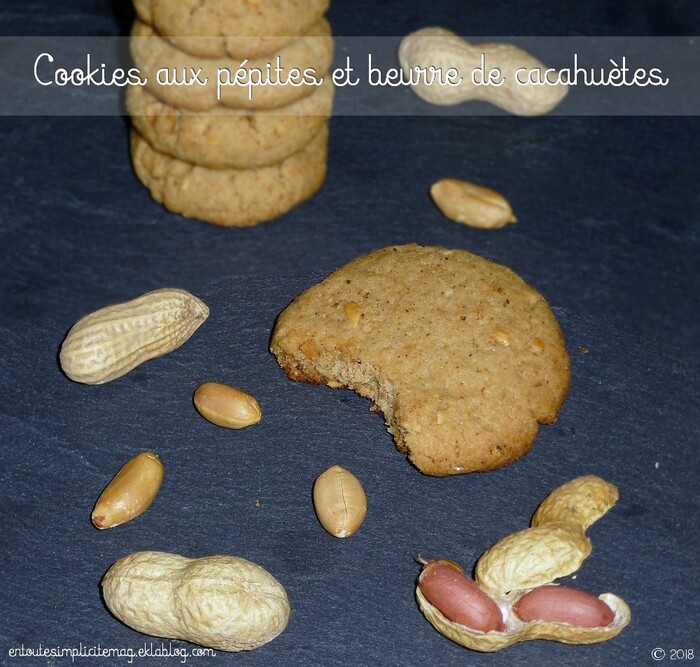 Cookies aux pépites et beurre de cacahuètes